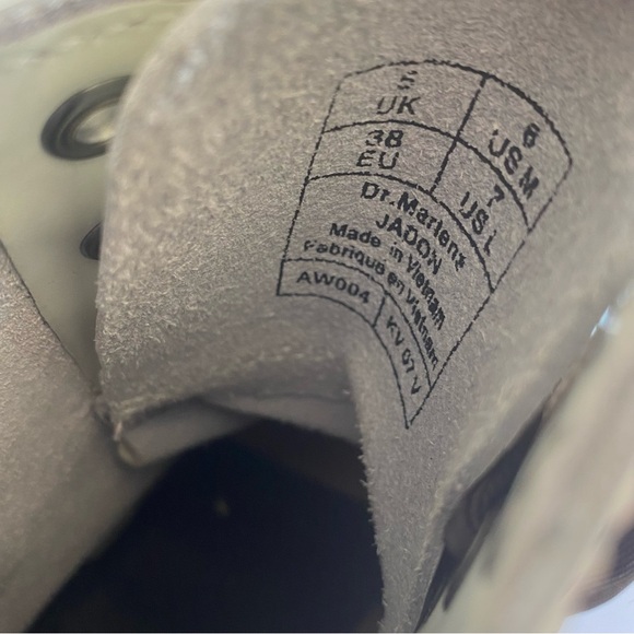 Dr Martens White combat boots size US 6 M AirWair Doc Martens shoes Womens - Picture 8 of 12